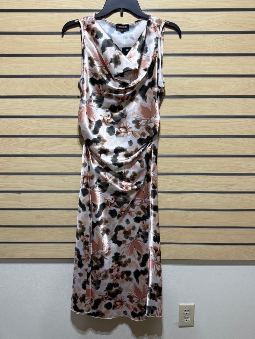 New with Tags Bebe Satin Maxi Dress Size S